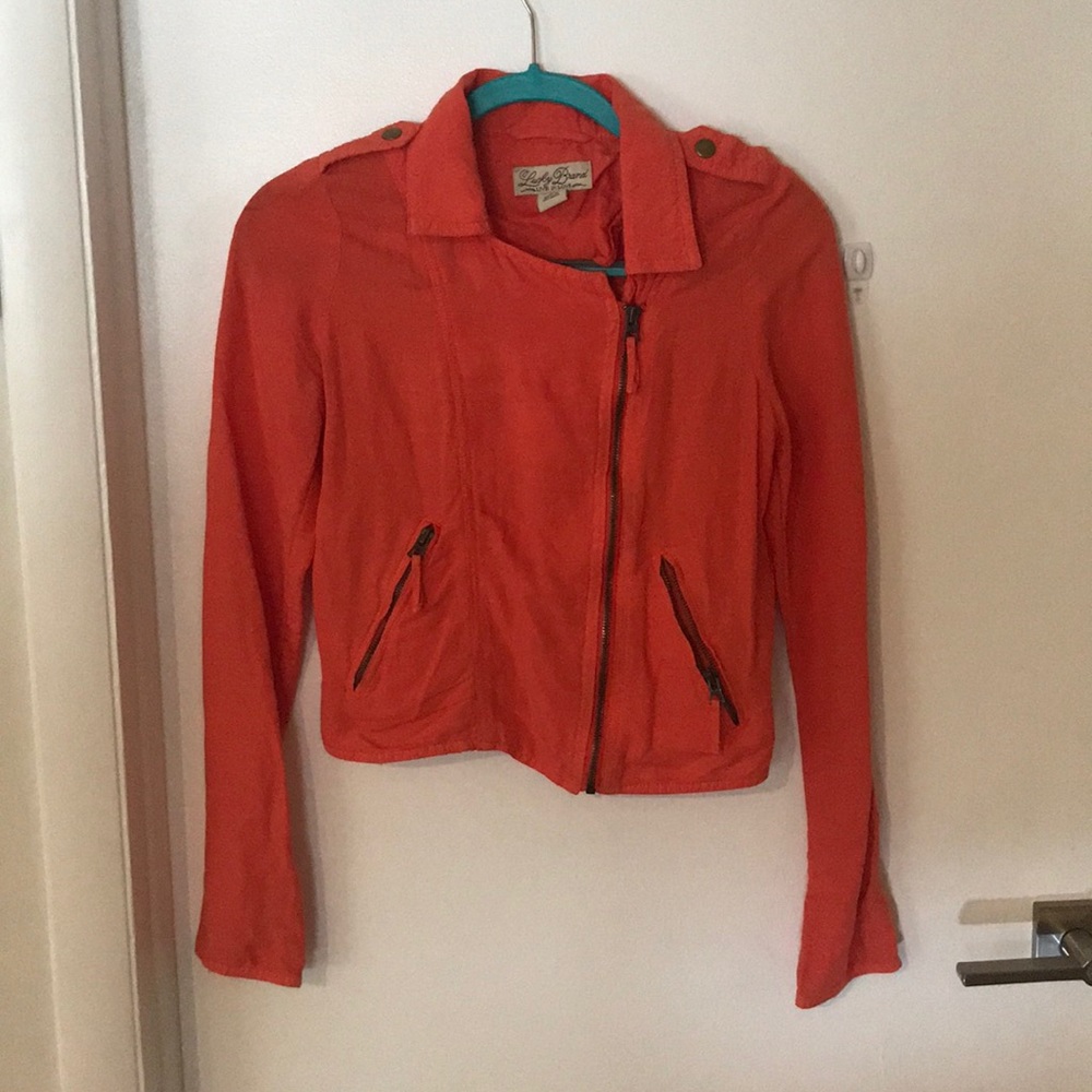 LUCKY BRAND CROPPED LIGHTWEIGHT JACKET